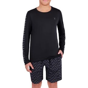 Spyder Boys Long Sleeve Rash Guard – UPF 30+ Sun Protection, 4-Way Stretch Swim Shirt in Saudi Arabia