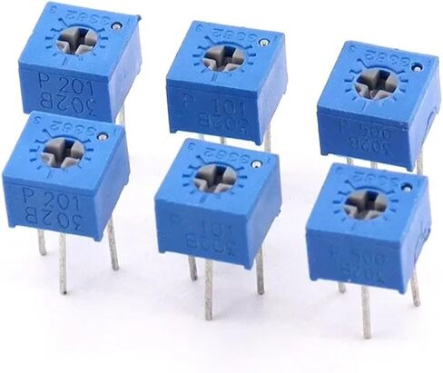 500pcs/lot 3362w 14 القيم 100r إلى 2m أوم trimpot trimmer potentiometer 10 ٪ تحمل المقاومة (5k أوم 502) in Saudi Arabia