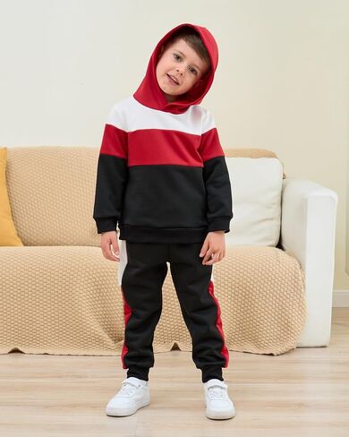 Xuanhao Toddler Boy Cloths Fall Winter Hoodie ملابس للأولاد بلوك كتلة التعرق قمم السراويل in Kuwait
