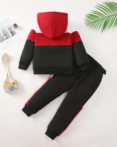 Xuanhao Toddler Boy Cloths Fall Winter Hoodie ملابس للأولاد بلوك كتلة التعرق قمم السراويل in Kuwait
