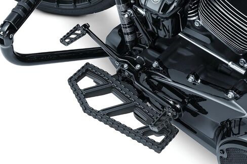 Kuryakyn 3595 Motorcycle Foot Control: Riot Floorboards with Serrated Toothed Non-Slip Traction for 1983-2019 Harley-Davidson Motorcycles, Satin Black, 1 Pair in Saudi Arabia