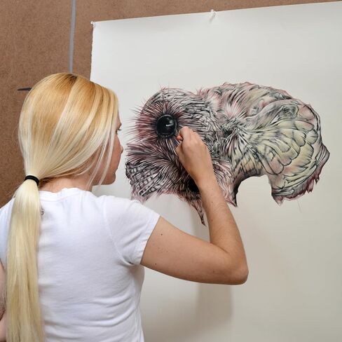 Blooming – Original Nature Inspired Drawing | Color Pencil Wall Art on Paper | Large 36x28 in Contemporary Artwork by Lisyanet Rodriguez in Saudi Arabia