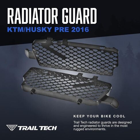 Trail Tech 0150-RB02 Black Radiator Guards KTM Husqvarna 250 300 450 530 2007-2016 in Saudi Arabia