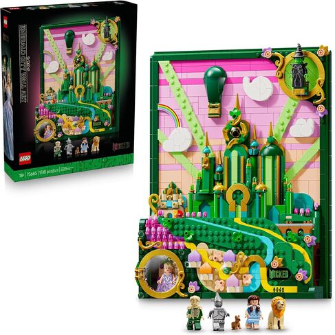 LEGO Wicked Emerald City Wall Art Building Set for Adults - Wall Decor for Living Room, Bedroom, or Dorm - Collectible Wicked Merch for Movie Fans - Gift Ideas for Women & Men, Ages 18+ - 75685 in Saudi Arabia