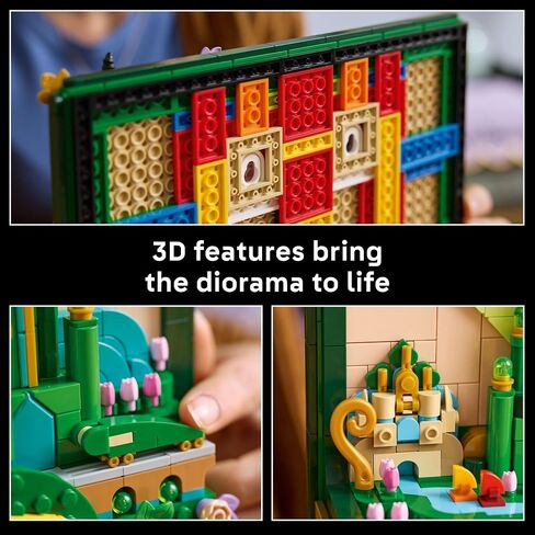 LEGO Wicked Emerald City Wall Art Building Set for Adults - Wall Decor for Living Room, Bedroom, or Dorm - Collectible Wicked Merch for Movie Fans - Gift Ideas for Women & Men, Ages 18+ - 75685 in Saudi Arabia