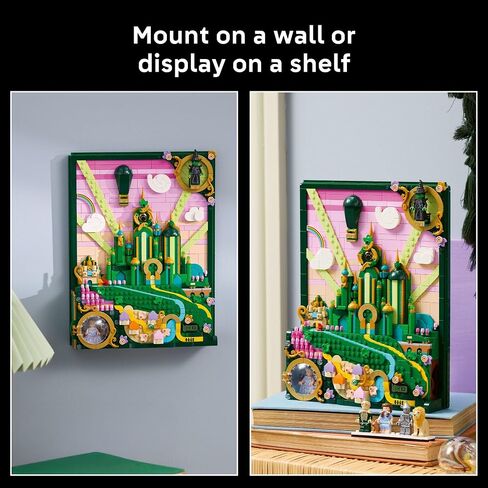 LEGO Wicked Emerald City Wall Art Building Set for Adults - Wall Decor for Living Room, Bedroom, or Dorm - Collectible Wicked Merch for Movie Fans - Gift Ideas for Women & Men, Ages 18+ - 75685 in Saudi Arabia