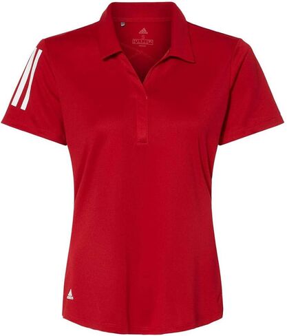 adidas - Women's Floating 3-Stripes Polo - A481 - XL - Team Power Red/White in Saudi Arabia