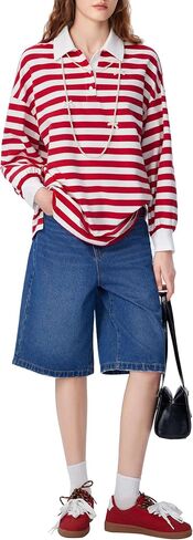 Cider Women Women Polo Sweatshirt Long Long Y2K Rucby Dorts عرضة ضجة كبيرة الحجم in Saudi Arabia