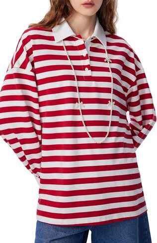 Cider Women Women Polo Sweatshirt Long Long Y2K Rucby Dorts عرضة ضجة كبيرة الحجم in Saudi Arabia