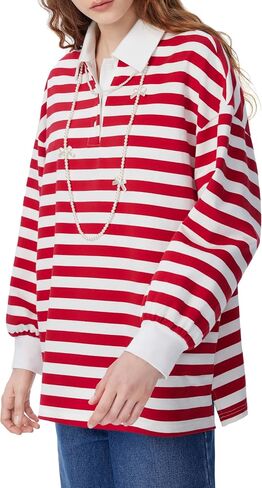 Cider Women Women Polo Sweatshirt Long Long Y2K Rucby Dorts عرضة ضجة كبيرة الحجم in Saudi Arabia
