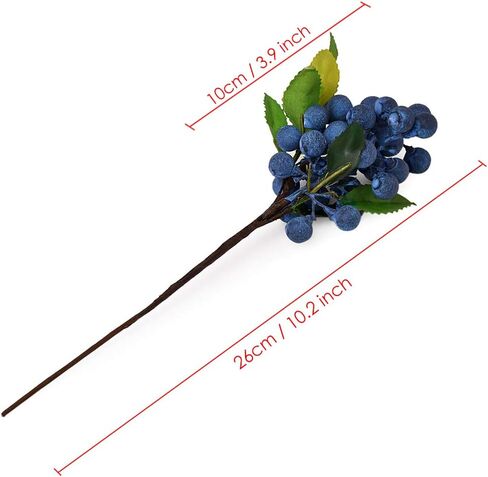 DS. DISTINCTIVE STYLE Artificial Blueberries 4 Pieces Lifelike Faux Fruit Berries Fake Flowers for Decoration (Blue) in Saudi Arabia