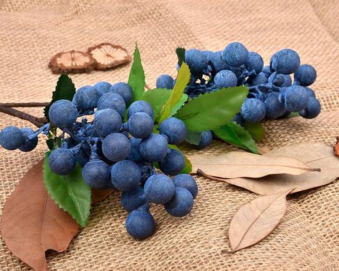 DS. DISTINCTIVE STYLE Artificial Blueberries 4 Pieces Lifelike Faux Fruit Berries Fake Flowers for Decoration (Blue) in Saudi Arabia