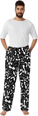 Men's Pajama Pants with Pockets Lightweight Breathable Sleep Pants for Men Soft Lounge Pants Elastic Waistband in Saudi Arabia