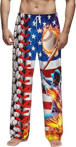 Funny Men's Lounge Pajama Pants Cute Soft Ultra Lightweight Sleepwear Bottom Pants with Pocket Drawstring in Saudi Arabia