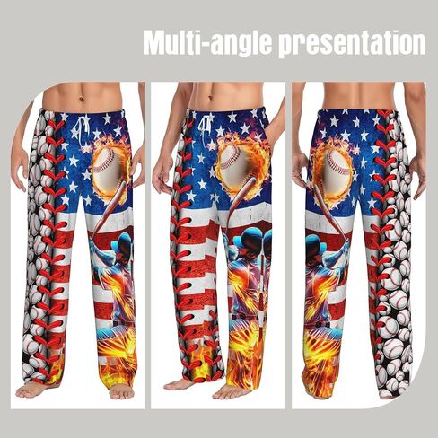 Funny Men's Lounge Pajama Pants Cute Soft Ultra Lightweight Sleepwear Bottom Pants with Pocket Drawstring in Saudi Arabia