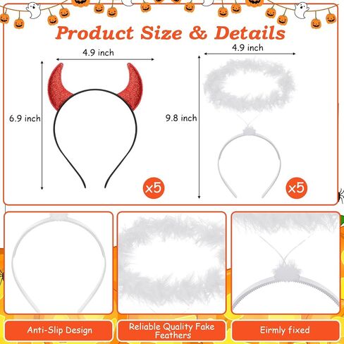Lyrow Angel Devil Horn Headbands for Halloween Cosplay Christmas Party in Saudi Arabia