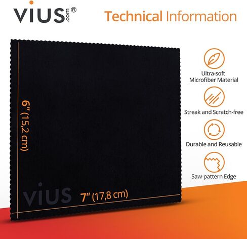 طقم العدسة والمنظف - بخاخات نظافة Vius مع ملابس الألياف الدقيقة للعدسات ، النظارات ، وأجهزة الكمبيوتر ، والأقراص ، والهواتف ، وأجهزة التلفزيون ، وأجهزة الكمبيوتر المحمولة - تنظف بصمات الأصابع ، والغبار ، والزيت (8 أوقية 2 عبوة) in Kuwait