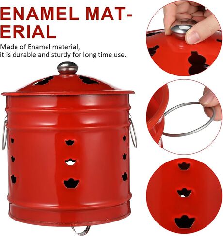 angoily 1pc العصي المحرقة yuanbao و Cage Funeral Log Documents Ash Bin Park Patio Small for Burner Furris Debris stray with paper smortical in Saudi Arabia