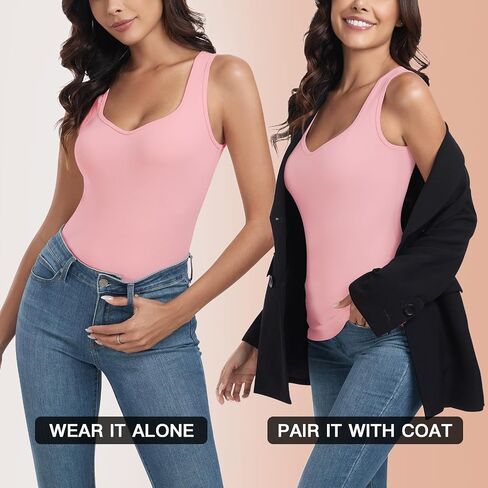 WOWENY Thermal Fleece Tank Top for Women Sleeveless Sweetheart Neck Winter Vest Underwear Tops Warm Cami Base Layer in Kuwait