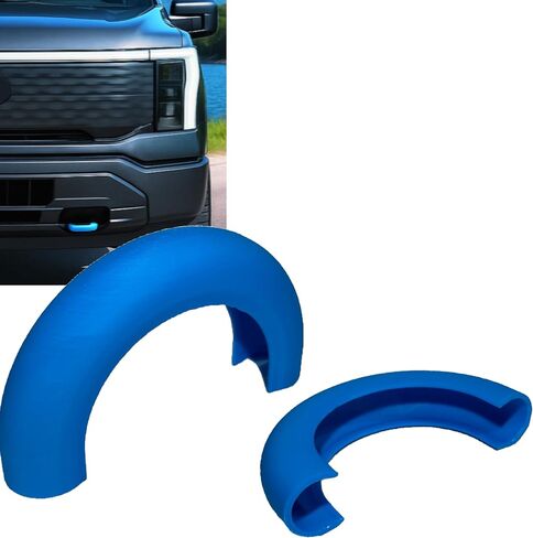 Tow Hook Covers for Ford F-150 Lightning 2022–2025 – Impact Resistant Premium Plastic – Electric Blue – Easy Install ClickFit – Wildside Concepts in Saudi Arabia