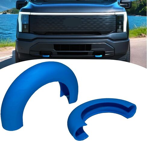 Tow Hook Covers for Ford F-150 Lightning 2022–2025 – Impact Resistant Premium Plastic – Electric Blue – Easy Install ClickFit – Wildside Concepts in Saudi Arabia