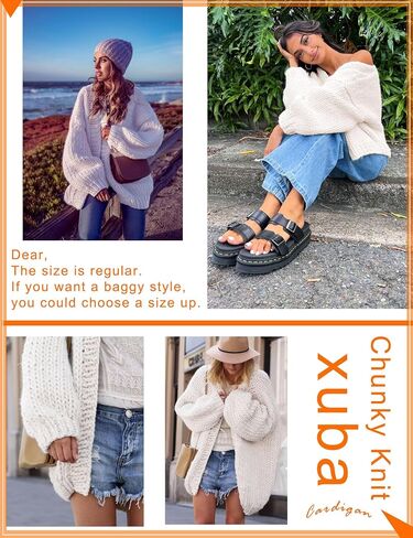 Women's Cardigan Soft Pocketed Long Sleeves Casual Knitted Open Front Cardigans Lightweight Sweaters in Saudi Arabia