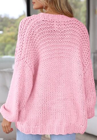 Women's Cardigan Soft Pocketed Long Sleeves Casual Knitted Open Front Cardigans Lightweight Sweaters in Saudi Arabia