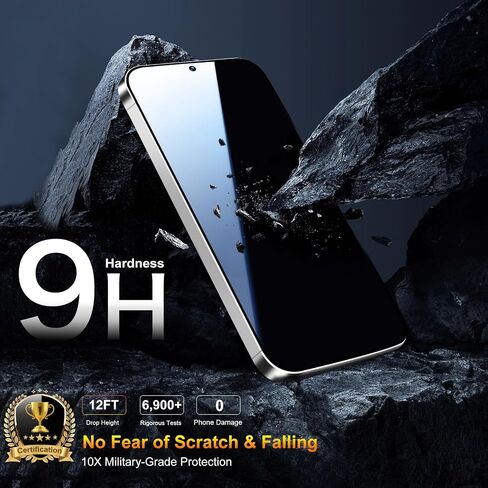 3 قطع واقي شاشة لهاتف Samsung Galaxy A55 + 3 قطع واقي عدسة الكاميرا، زجاج مقوى فائق الدقة، صلابة 9H، مضاد للخدش، سهل التركيب - مناسب للحافظة in Kuwait