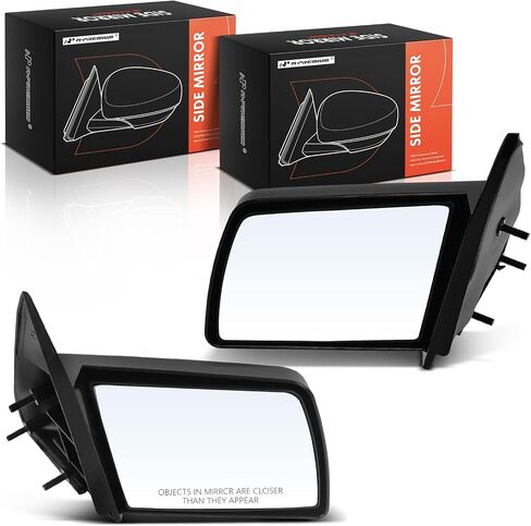 A-Premium Pair (2) مرآة سائق ومسافر-متوافق مع شيفروليه و GMC C1500 K1500 C2500 K2500 C3500 K3500 1988-1999 & Cadillac Escalade 1999-Manual Glass ، غير موم ، غير ملطخ ، in Saudi Arabia