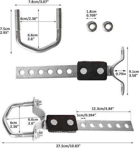2 Pcs Exhaust Hangers Heavy Duty Muffler Hanger Universal Exhaust Pipe Hanger Swivel Tail Pipe Muffler Hanger Bracket(OE Style) in Kuwait