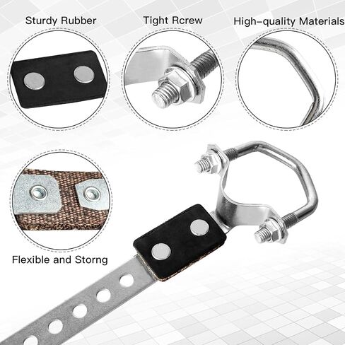 2 Pcs Exhaust Hangers Heavy Duty Muffler Hanger Universal Exhaust Pipe Hanger Swivel Tail Pipe Muffler Hanger Bracket(OE Style) in Kuwait