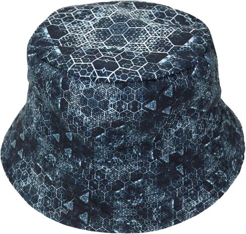 Mystic Mind UV Reactive Festival Bucket Hat, Psychedelic Pattern, Black Light Glow in Saudi Arabia