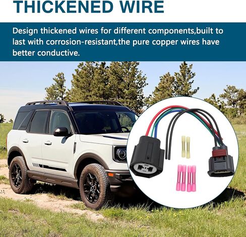 Cooling Fan Control Control Control Module Module Connector Pigtair Wiring Harness Close التوافق مع Ford F-150 Focus Fusion Escape Taurus Lincoln MKZ MKX Mercury Milan application for 9U2Z14S411LB WPT-1361 in Kuwait