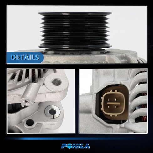 Alternator 12V 80Amp Compatible with Honda Civic 2006 2007 2008 2009 2010 2011 L4 1.8L, CW 7-Groove Pulley, Replace# 11176N, 31100RNAA01, 31100RNAA012M2 in Saudi Arabia