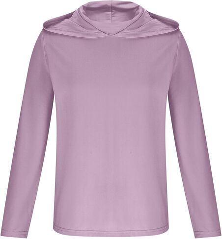 Unisex Kids UPF 50+ Hoodie with Face Mask Ice Silk Long Sleeve Rash Guard Swim Tops Cooling Hiking Shirts 4-15 Years in Saudi Arabia