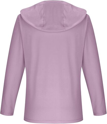 Unisex Kids UPF 50+ Hoodie with Face Mask Ice Silk Long Sleeve Rash Guard Swim Tops Cooling Hiking Shirts 4-15 Years in Saudi Arabia