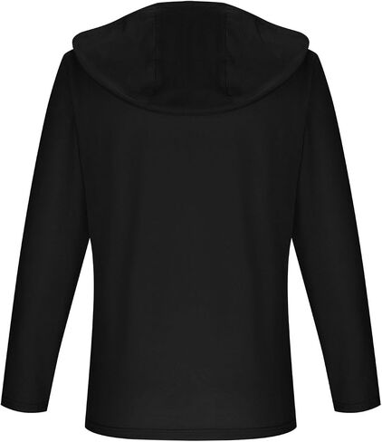 Unisex Kids UPF 50+ Hoodie with Face Mask Ice Silk Long Sleeve Rash Guard Swim Tops Cooling Hiking Shirts 4-15 Years in Saudi Arabia