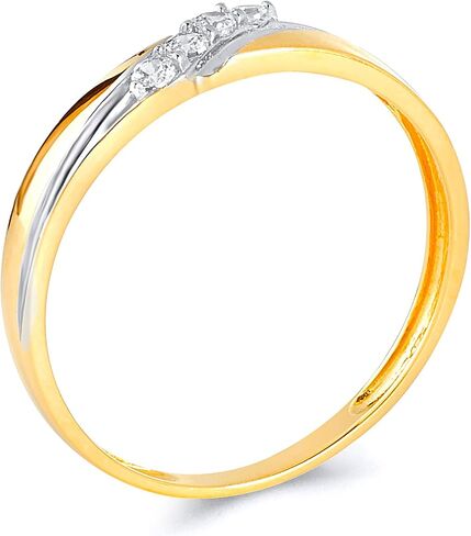 The World Jewelry Center Ladies 14k Yellow Gold Engagement Ring and Wedding Band Bridal Set in Saudi Arabia