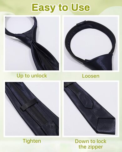 Kajeer Boys Tie Pre-tied,Kids Necktie Tie Adjustable Solid Color Zipper Tie for Formal Wedding School Graduation in Saudi Arabia