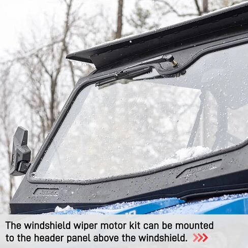 Jerbor UTV Electric Wiper Moto Kit Fit for Hisun Can Am RZR Ranger Defender Pro 12V 30W 16 " in Kuwait