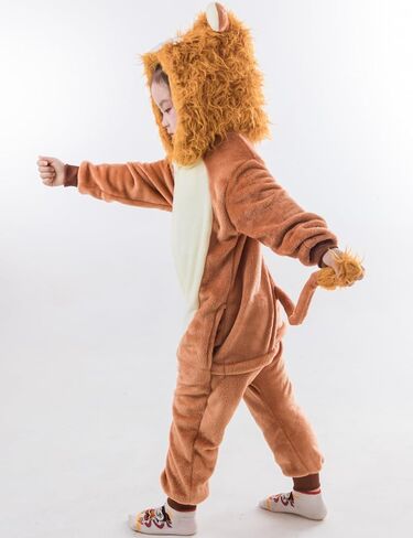 Unisex Kids Animal Onesie Pajamas Children Flannel Halloween Cosplay Costume Homewear Sleepwear for Boys Girls Gift in Kuwait