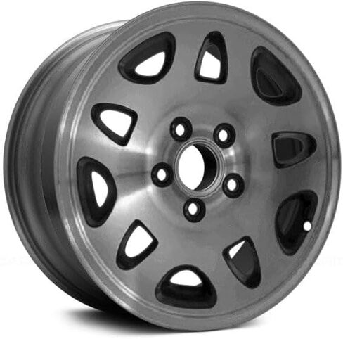 استبدال جزء التآزر لمحور مسطح من 10 شحنة مع برغي في غطاء مصنع سبيكة 15x7-ريبان ل Mazda B-Series 1995-1999 الفضة الألمنيوم-OE in Kuwait