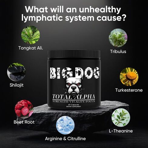 Big Dog 3-in-1 Total Alpha Blend for Men, Non-GMO - Natural Energy & Endurance Support, 60 Count (1) in Saudi Arabia
