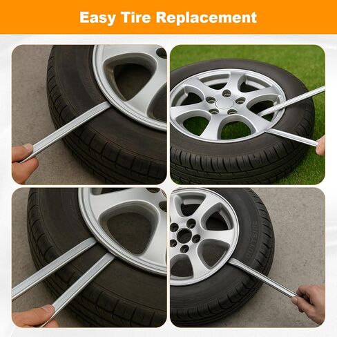 Tire Spoons Tire Iron - 2Pcs 12In Industrial-Grade Heavy-Duty Steel Tire Removal & Changing Tool for Motorcycle, Bicycle, Lawn Mower, Scooter, Small Vehicles in Saudi Arabia