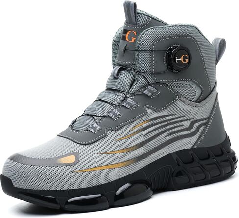 Steel-Toe Work Shoes, Non-Slip Mid-Top Safety Sneakers, Anti-Smashing, Anti-Puncture Protective Footwear, Comfortable Walking Shoes for Men Women in Saudi Arabia