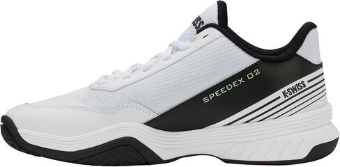 حذاء K-Swiss Men's Speedex 2 التنس (أبيض/أسود/ناعم نيون أخضر) in Kuwait