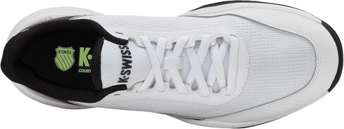 حذاء K-Swiss Men's Speedex 2 التنس (أبيض/أسود/ناعم نيون أخضر) in Kuwait