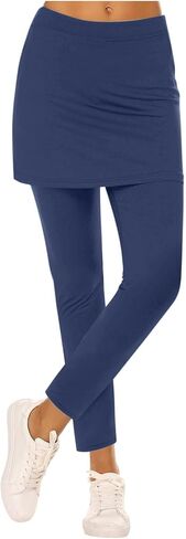 Skirted Leggings for Women Tennis Golf Skorts Capris Gym Yoga Athletic Skirt with Leggings Running Pickleball Clothing in Saudi Arabia