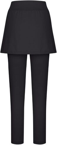 Skirted Leggings for Women Tennis Golf Skorts Capris Gym Yoga Athletic Skirt with Leggings Running Pickleball Clothing in Saudi Arabia