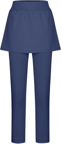 Skirted Leggings for Women Tennis Golf Skorts Capris Gym Yoga Athletic Skirt with Leggings Running Pickleball Clothing in Saudi Arabia